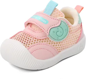 MK MATT KEELY Baby Shoes Boy Girl First Walker Shoes Toddler Non-Slip Breathable Mesh Barefoot Sneakers Infant Outdoor Lightweight Tennis Shoes