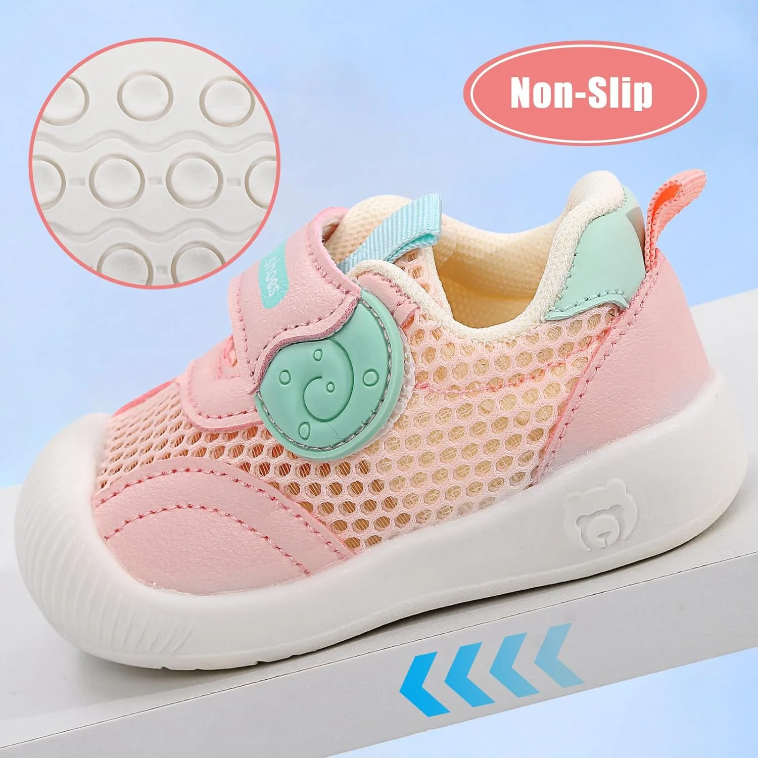 MK MATT KEELY Baby Shoes Boy Girl First Walker Shoes Toddler Non-Slip Breathable Mesh Barefoot Sneakers Infant Outdoor Lightweight Tennis Shoes