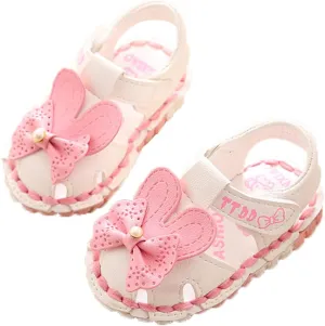 Monvecle Newborn Infant Girl Summer Soft Sole Shoes Cartoon Anti-Slip Casual Toddler First Walker Sandals 0-15M