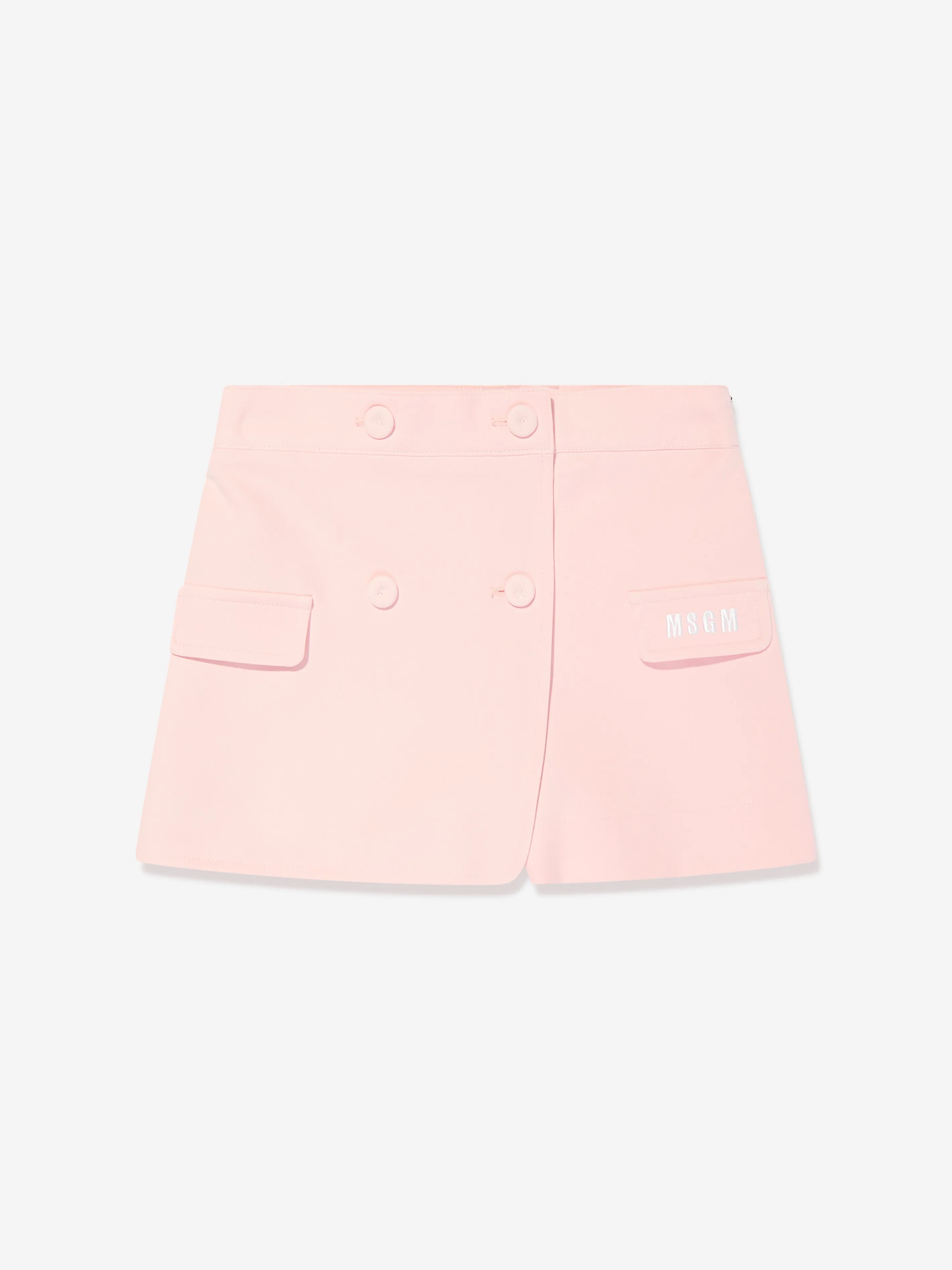 MSGM Girls Technical Fabric Skort in Pink