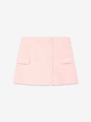 MSGM Girls Technical Fabric Skort in Pink