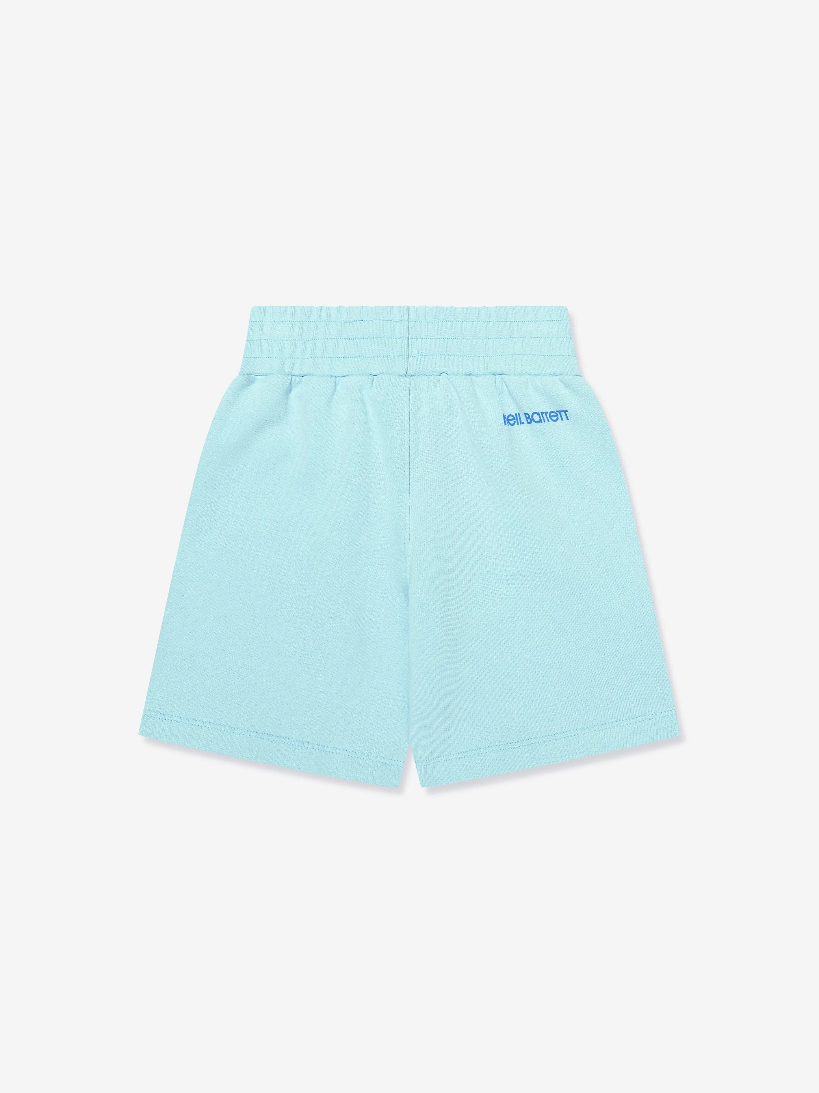 Neil Barrett Boys Thunderbolt Shorts in Aquamarine