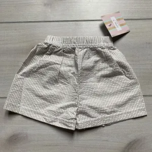 NEW Boutique Tan Striped Seersucker Shorts