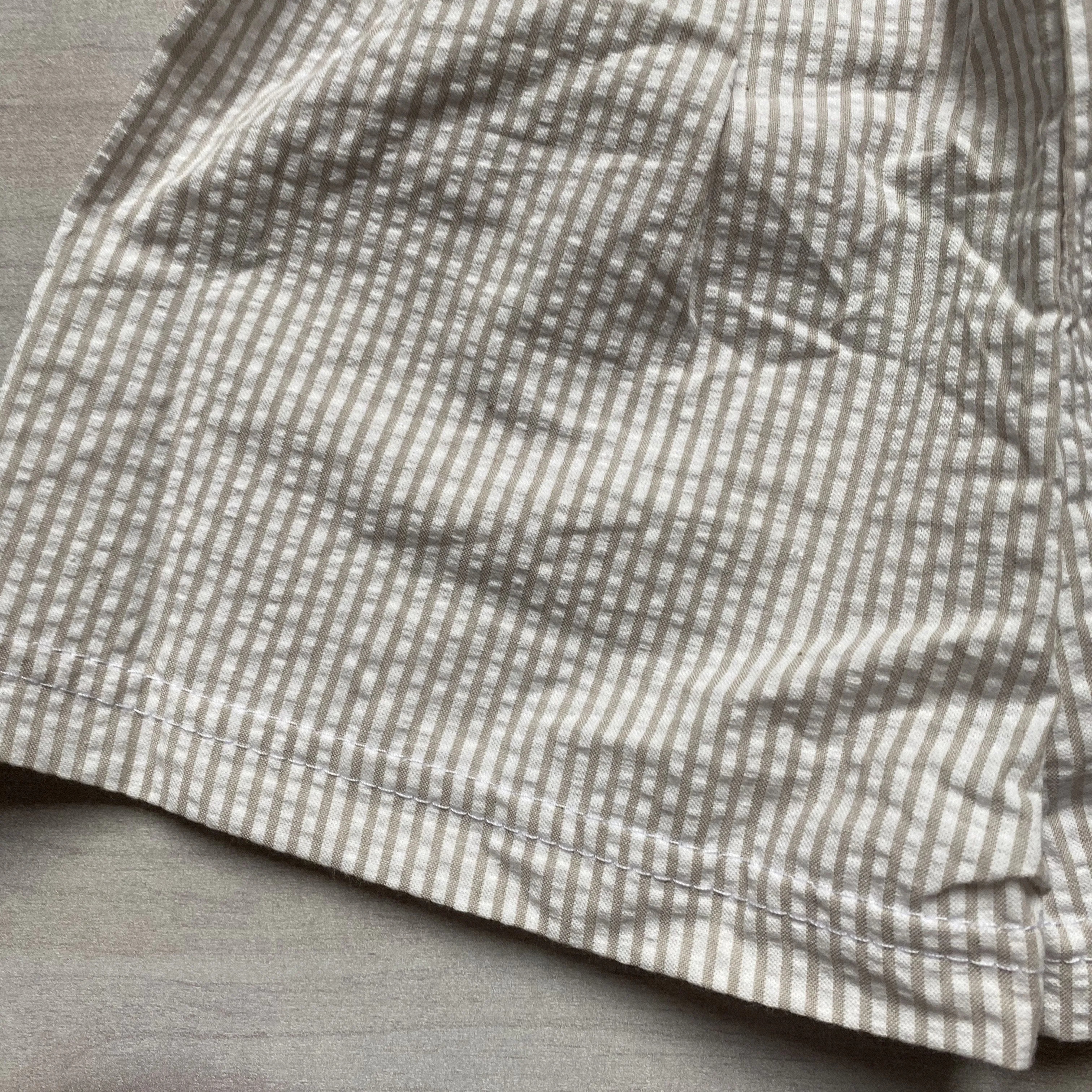 NEW Boutique Tan Striped Seersucker Shorts