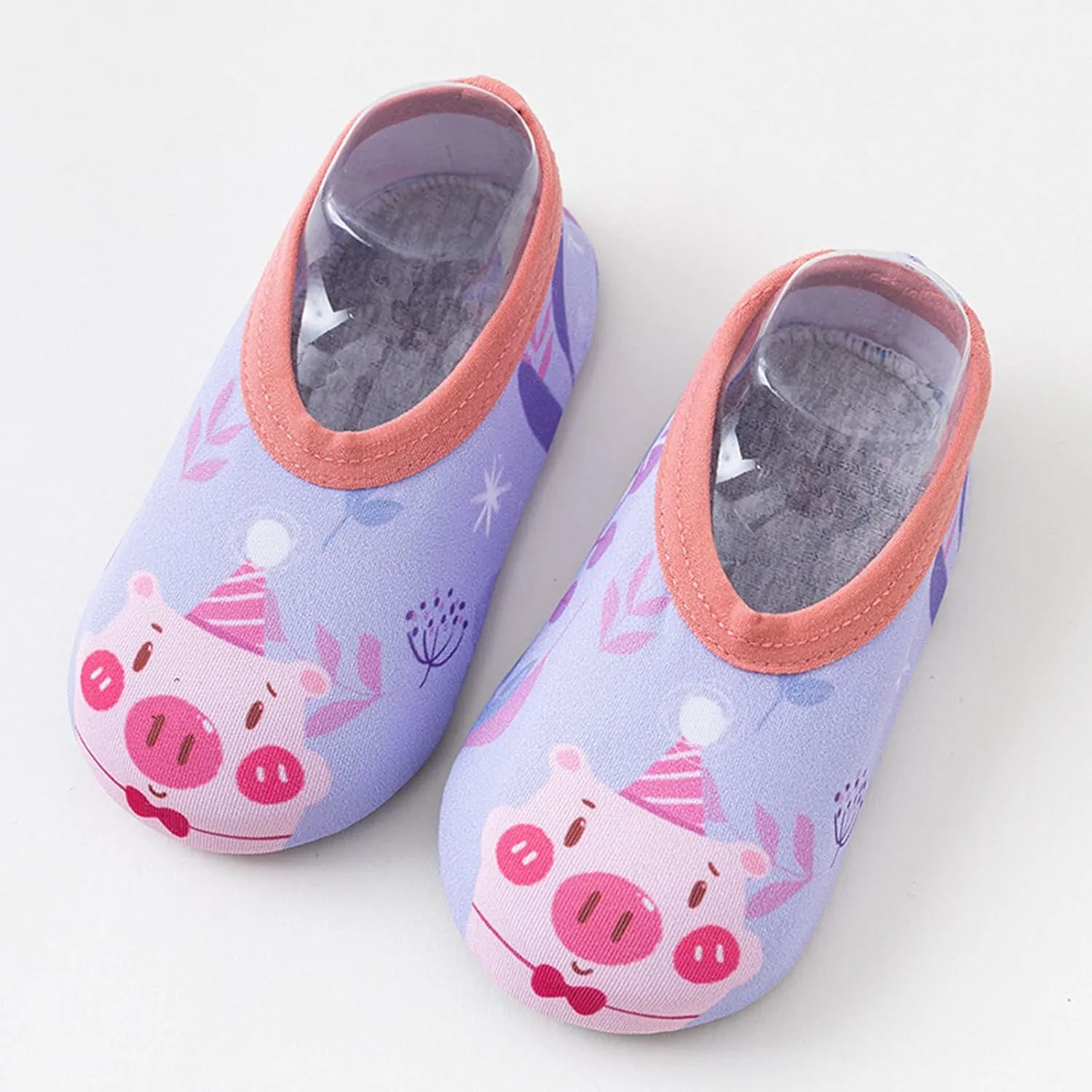 Newborn Baby Boys Girls Booties Stay On Socks Non Skid Soft Sole Infant Toddler Warm Winter Barefoot Aqua Socks Shoes