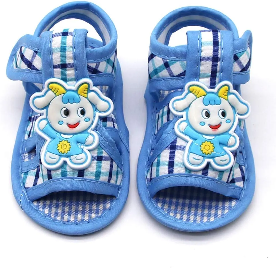 Newborn Baby Girls Lamb Prewalker Soft Sole Sandals Single Shoes 5 Year Old Shoes Girls (Blue, 12)
