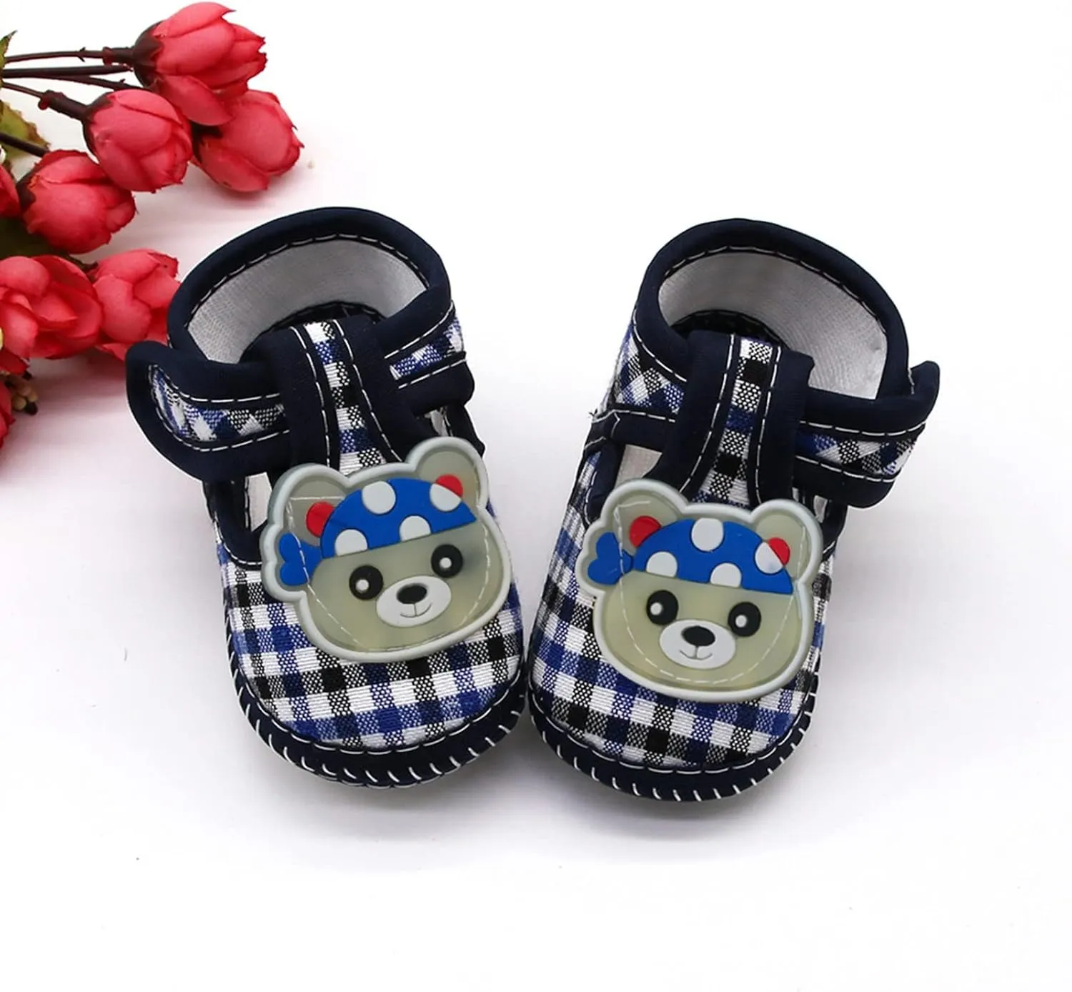 Newborn Baby Girls Lattice Prewalker Soft Sole Sandals Single Shoes Shoes Size 8 Girls (Navy, 12)