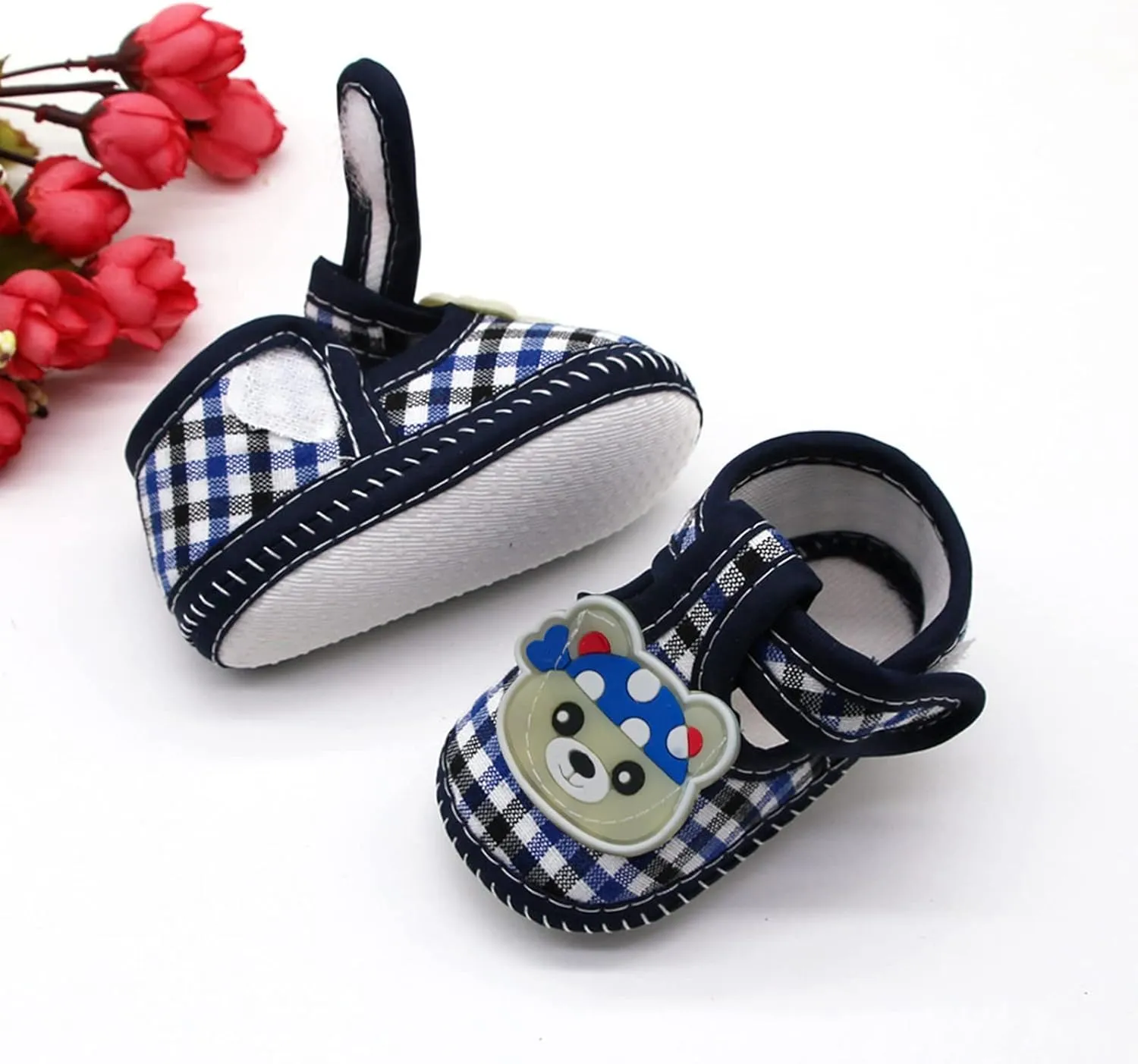 Newborn Baby Girls Lattice Prewalker Soft Sole Sandals Single Shoes Shoes Size 8 Girls (Navy, 12)