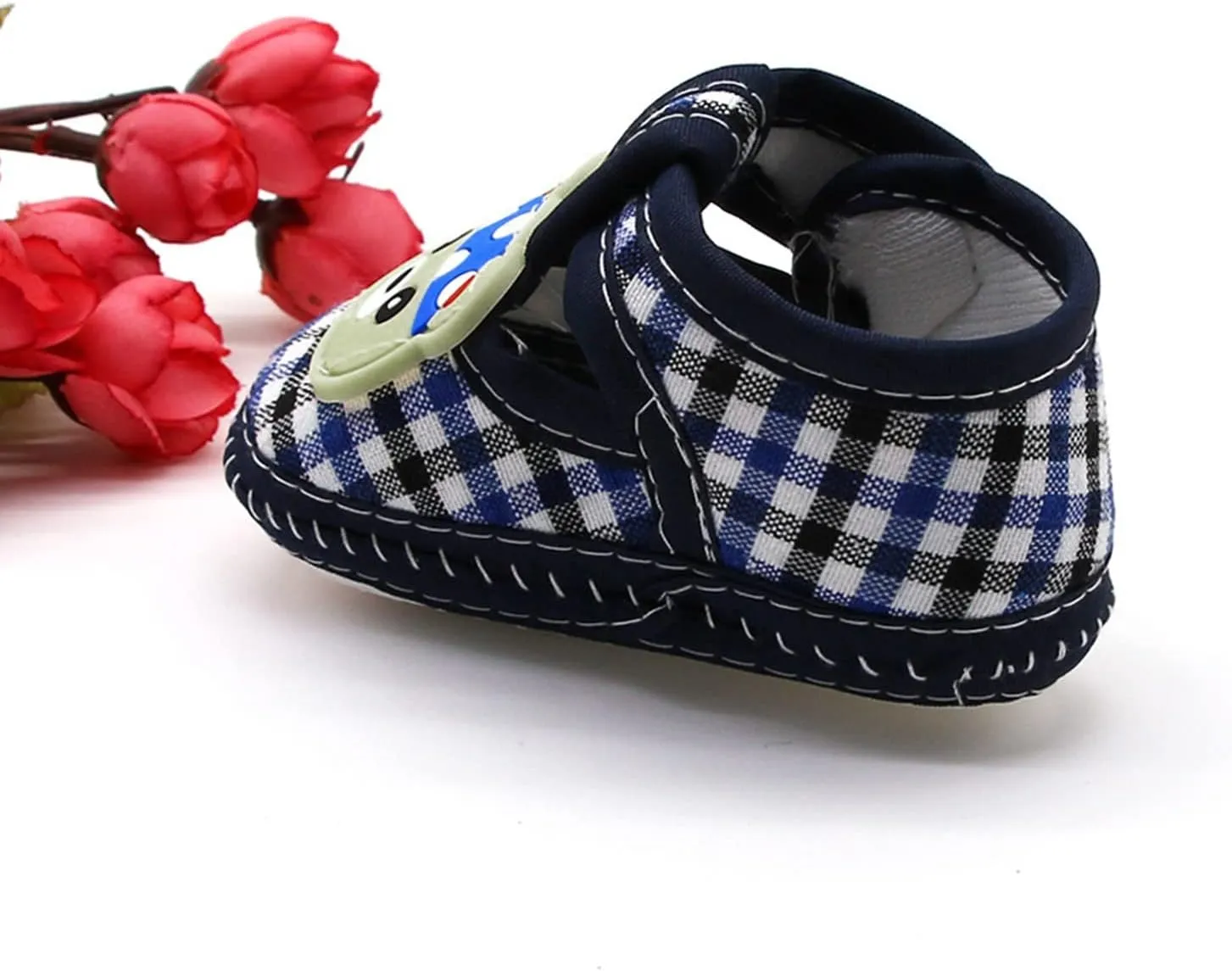 Newborn Baby Girls Lattice Prewalker Soft Sole Sandals Single Shoes Shoes Size 8 Girls (Navy, 12)