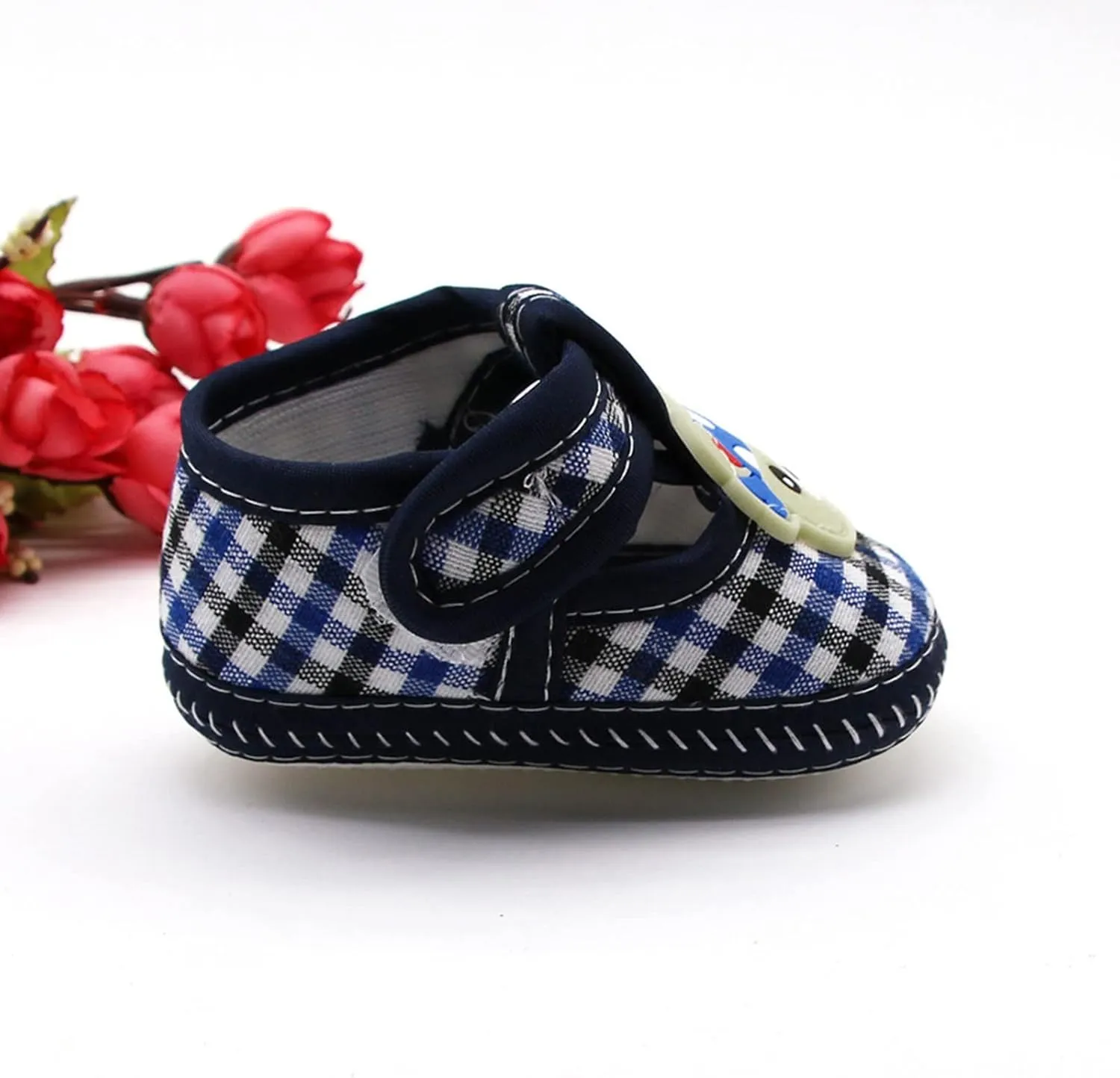 Newborn Baby Girls Lattice Prewalker Soft Sole Sandals Single Shoes Shoes Size 8 Girls (Navy, 12)