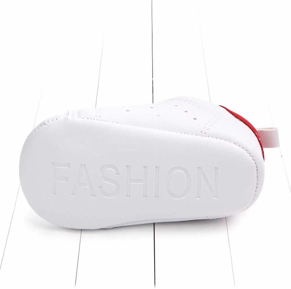 Newborn Baby Toddler Solid Star Letter Print Anti-slip Soft Sole Casual Shoes