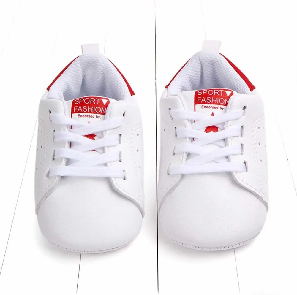 Newborn Baby Toddler Solid Star Letter Print Anti-slip Soft Sole Casual Shoes