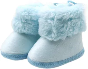 Newborn Infant Boots Winter Baby Girl Shoes Soft Sole Anti-Slip Toddler Snow Wool Warm Prewalker Boots