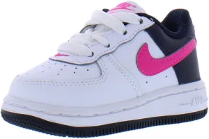 Nike Air Force 1 Infant/Toddler Shoes Size 4, Color: White/Fierce Pink