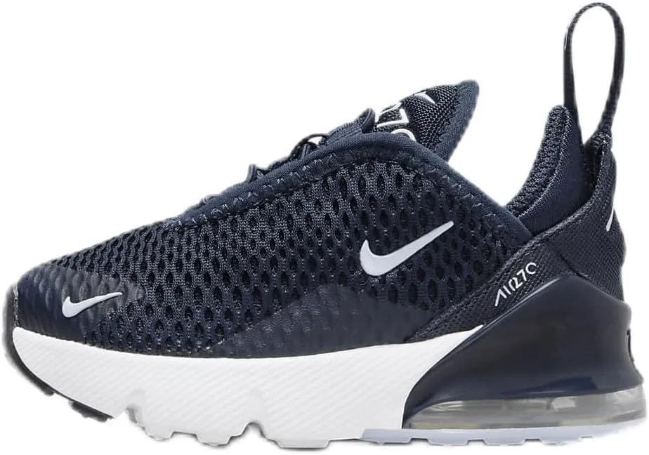 Nike Air Max 270 Baby/Toddler Shoes (DD1646-407, Obsidian/White/White/Cobalt Bliss) Size 6