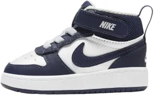 Nike Court Borough Mid 2 Baby/Toddler Shoes (CD7784-107, White/Signal Blue/Blue Void) Size 6