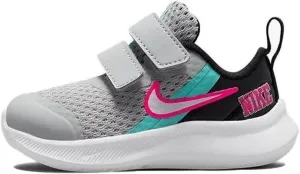 Nike Star Runner 3 Infant/Toddler Sneakers, Grey Fog/White-Black, 2 M US