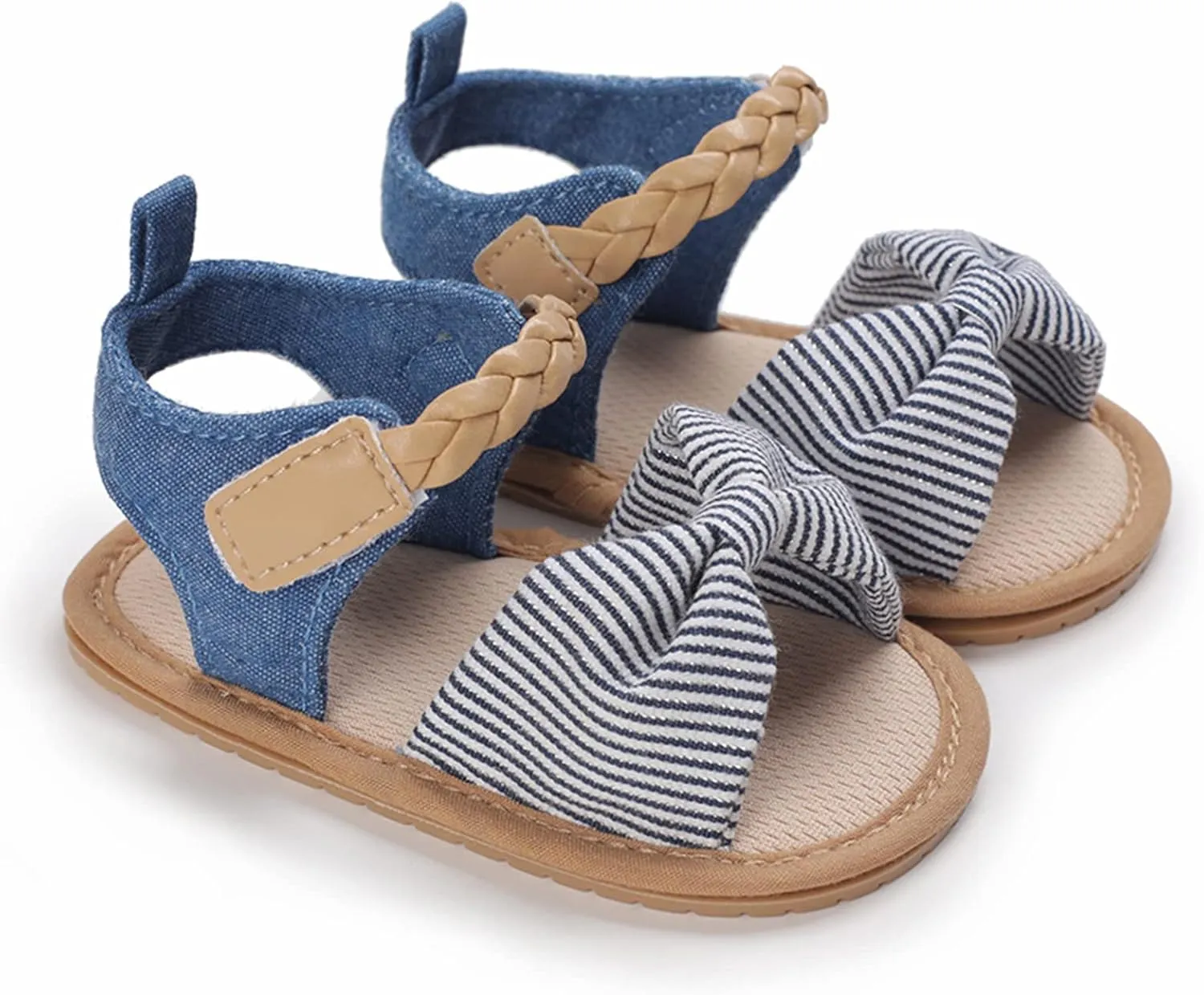 Non-Slip Shoes Girls Soft Dress Walking Flat Sole Sandals Bow Baby Shoes Rubber Baby Shoes Infant Shoes