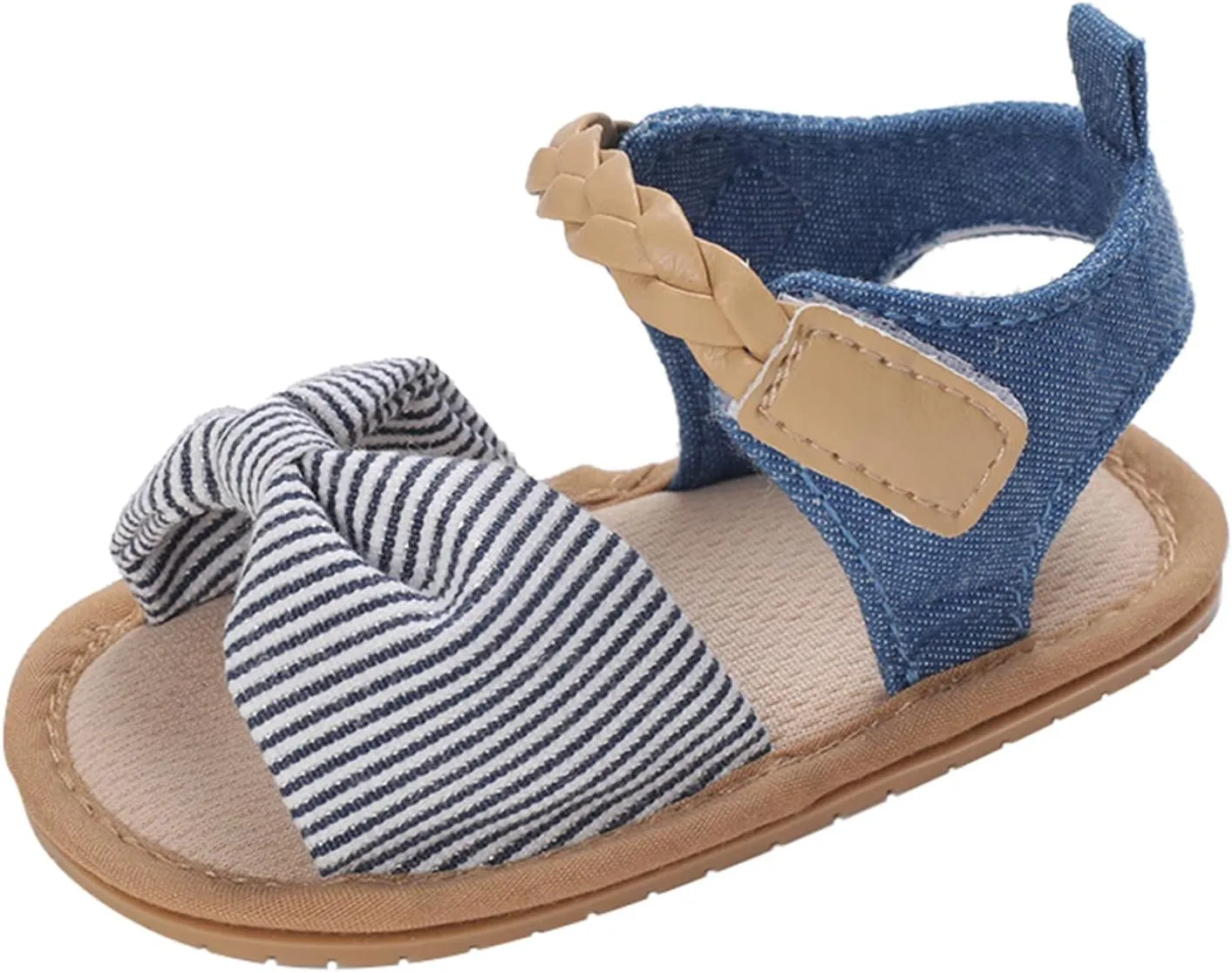 Non-Slip Shoes Girls Soft Dress Walking Flat Sole Sandals Bow Baby Shoes Rubber Baby Shoes Infant Shoes