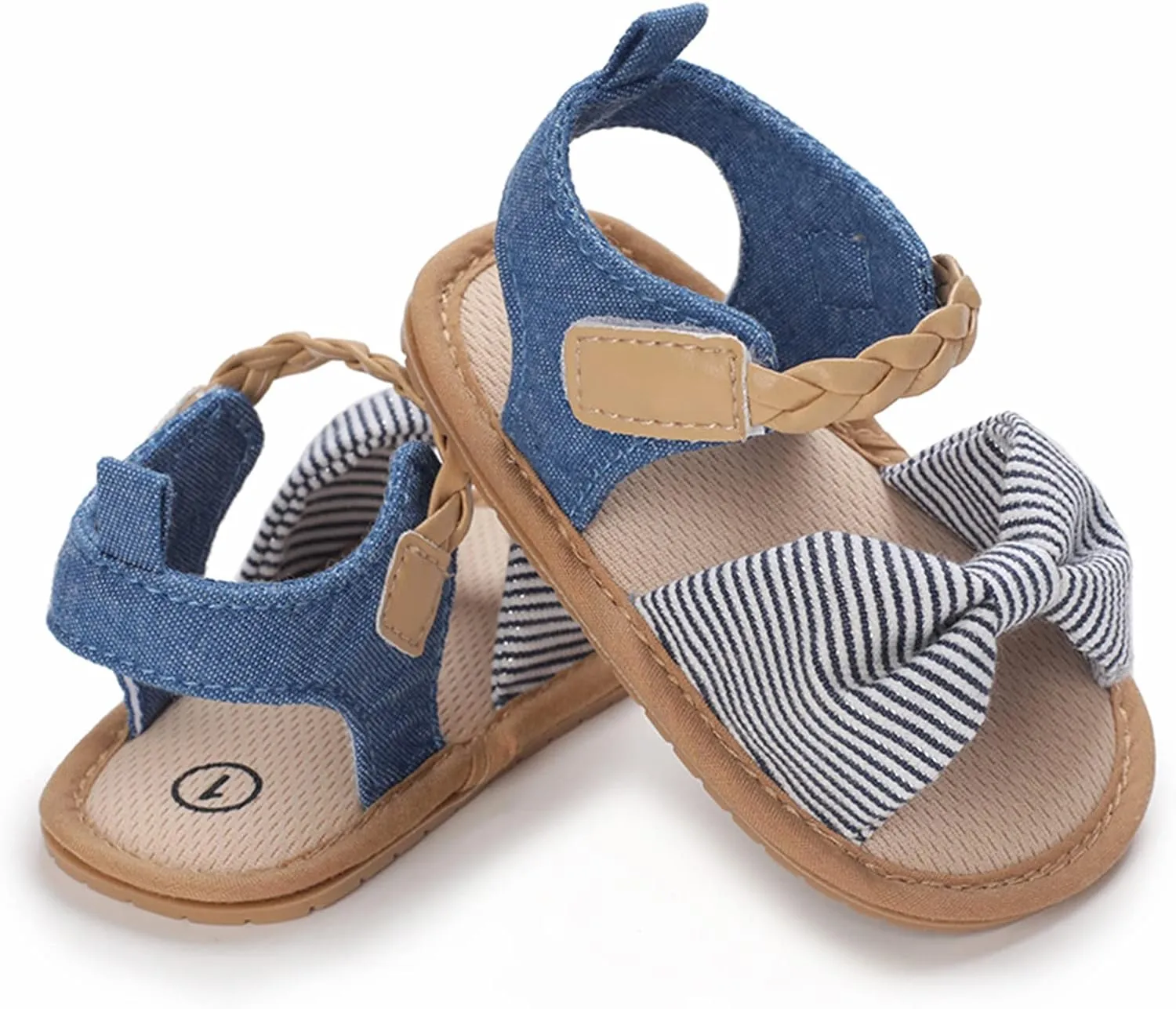 Non-Slip Shoes Girls Soft Dress Walking Flat Sole Sandals Bow Baby Shoes Rubber Baby Shoes Infant Shoes