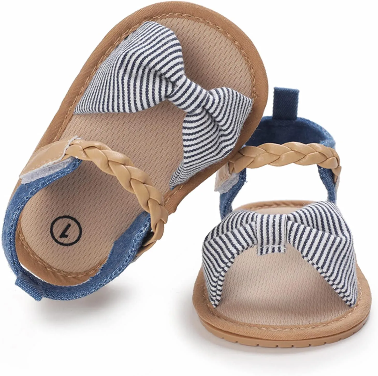 Non-Slip Shoes Girls Soft Dress Walking Flat Sole Sandals Bow Baby Shoes Rubber Baby Shoes Infant Shoes