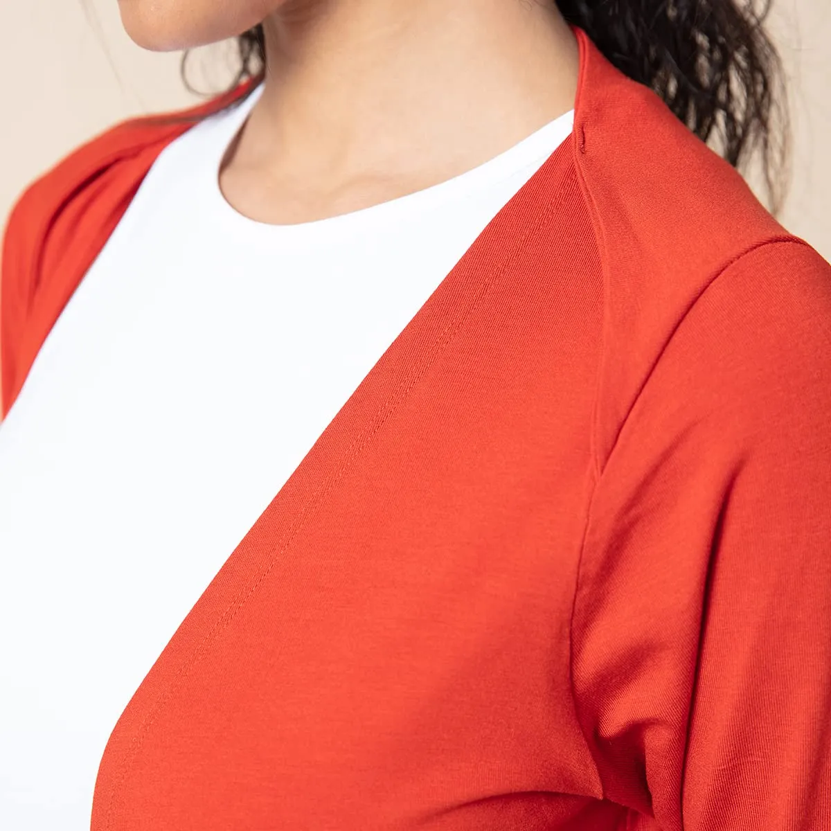 NYKD Sooo Comfy Super Soft Shrug Tops & Tees, NYAT075, Red, M, 1N