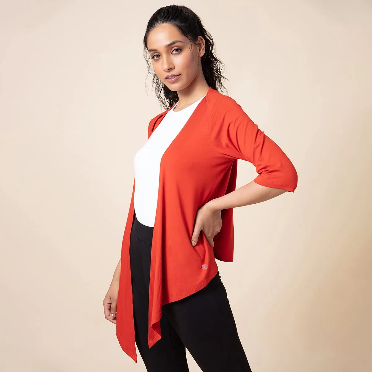 NYKD Sooo Comfy Super Soft Shrug Tops & Tees, NYAT075, Red, M, 1N
