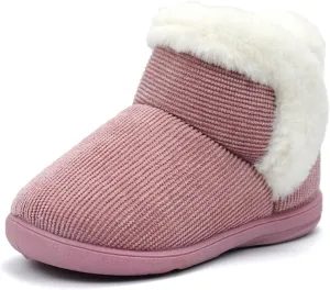 OAISNIT Baby Boys Girls Winter Boots Shoes Warm Soft Faux Fur Non-Slip Toddler Snow Boots Plush Shoes