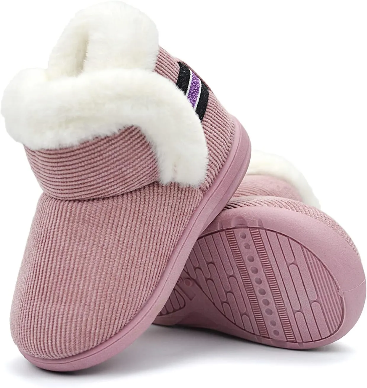 OAISNIT Baby Boys Girls Winter Boots Shoes Warm Soft Faux Fur Non-Slip Toddler Snow Boots Plush Shoes