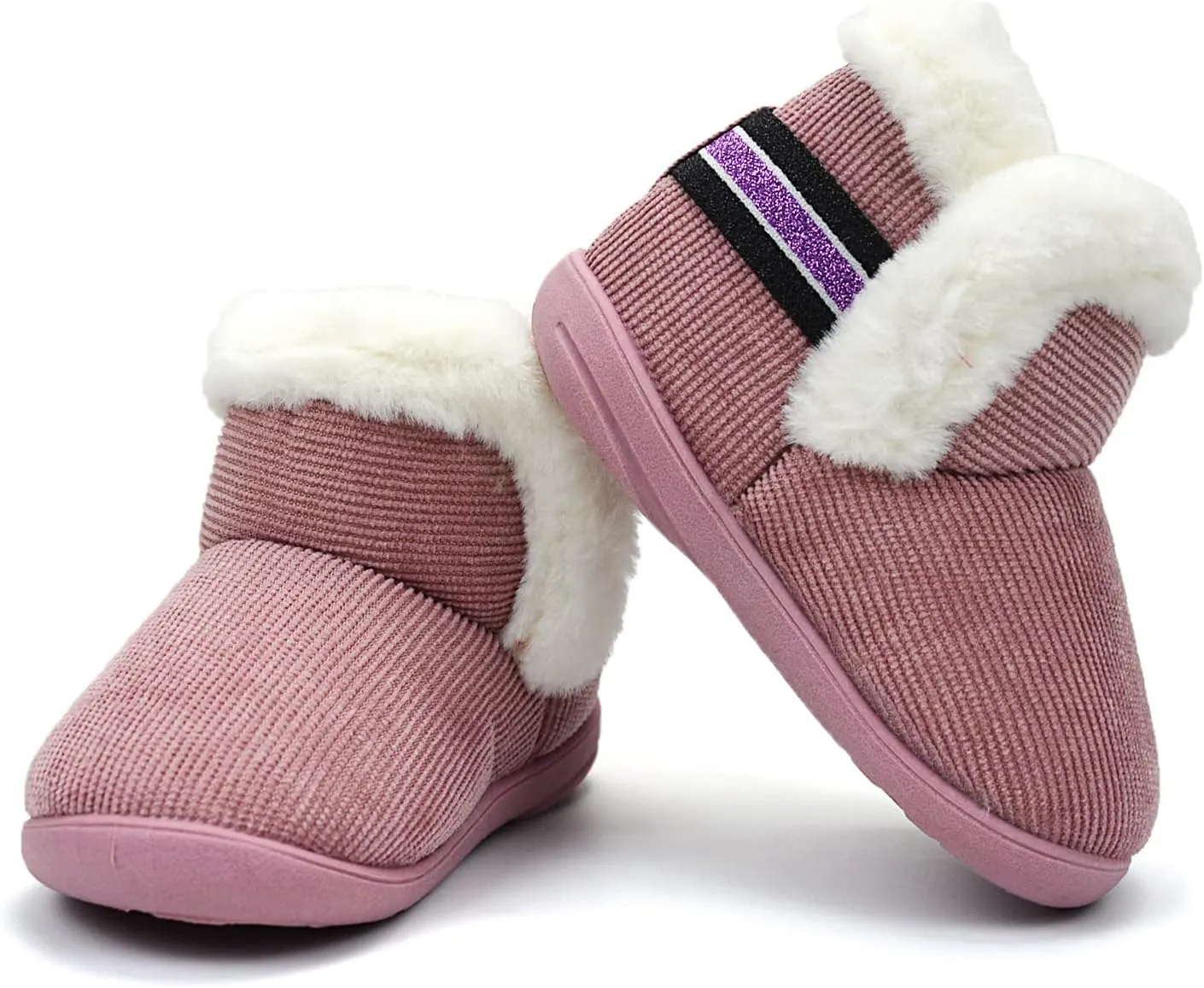 OAISNIT Baby Boys Girls Winter Boots Shoes Warm Soft Faux Fur Non-Slip Toddler Snow Boots Plush Shoes