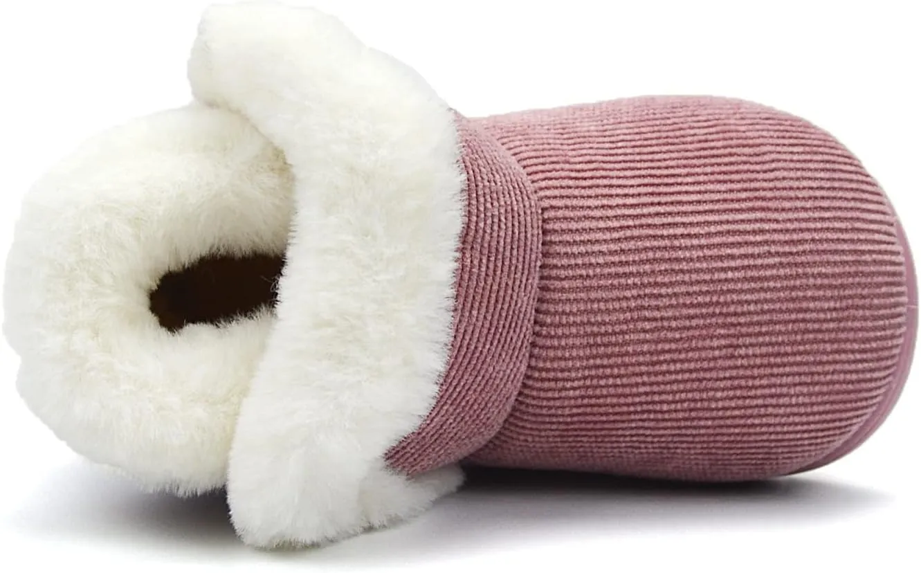 OAISNIT Baby Boys Girls Winter Boots Shoes Warm Soft Faux Fur Non-Slip Toddler Snow Boots Plush Shoes