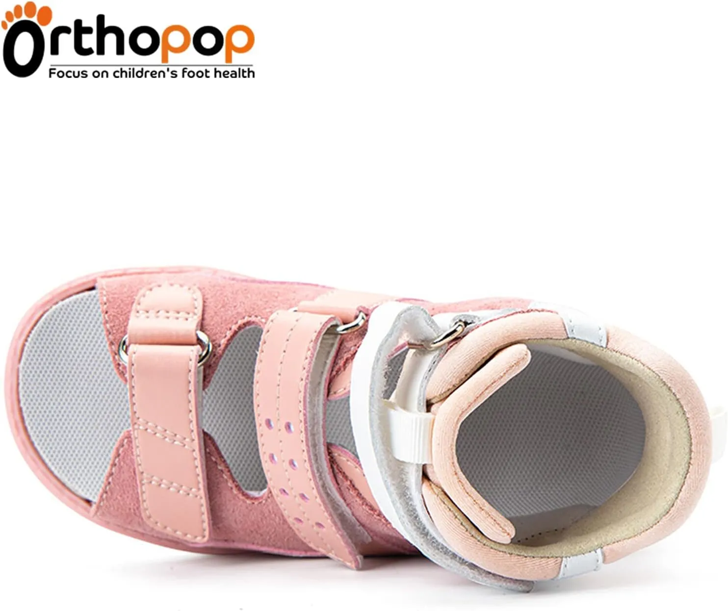 Orthopedic Sandals for Kids and Toddlers,Girls High Back Corrective Shoes with Arch and Ankle Support
