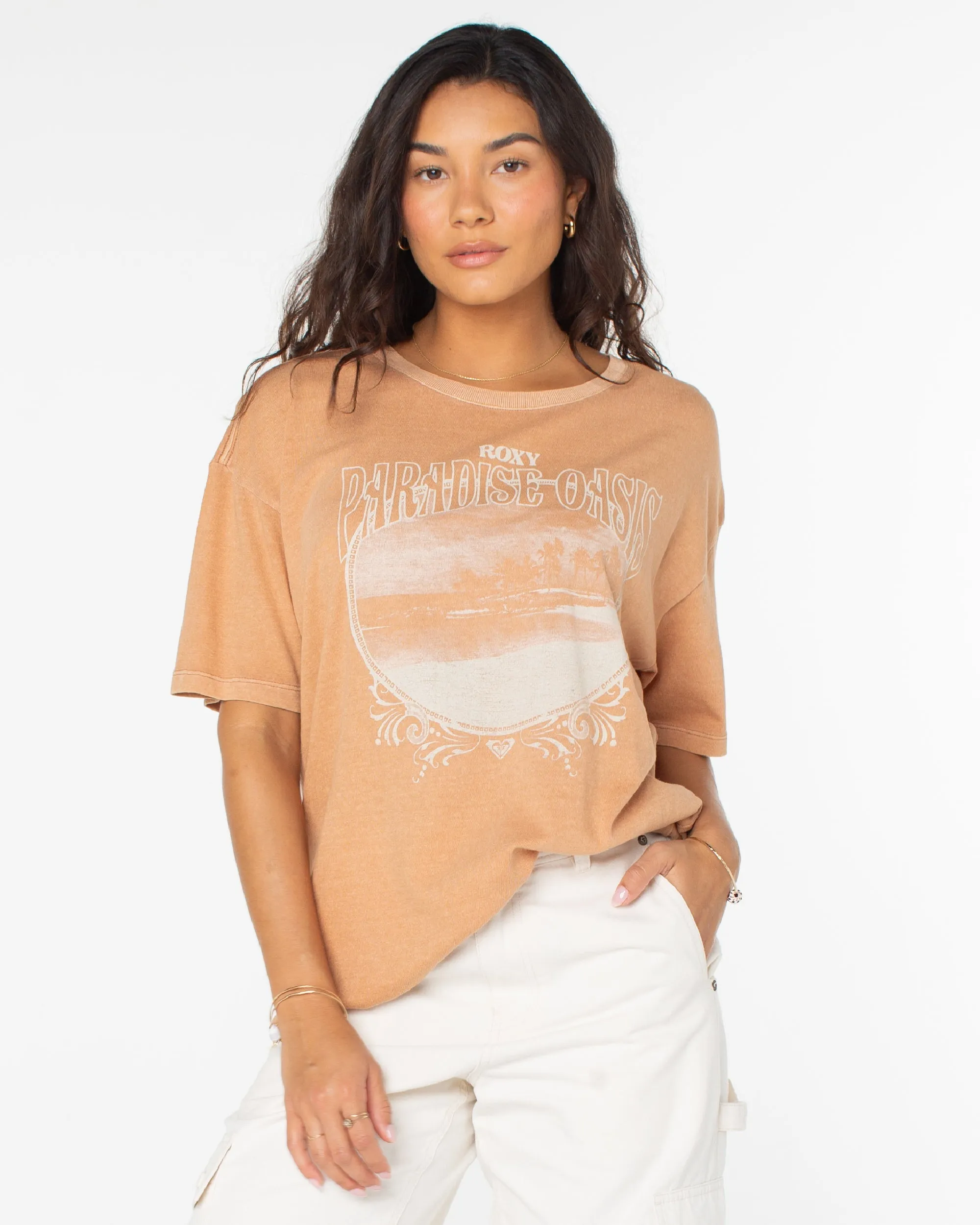 Paradise Oasis T-Shirt - Camel
