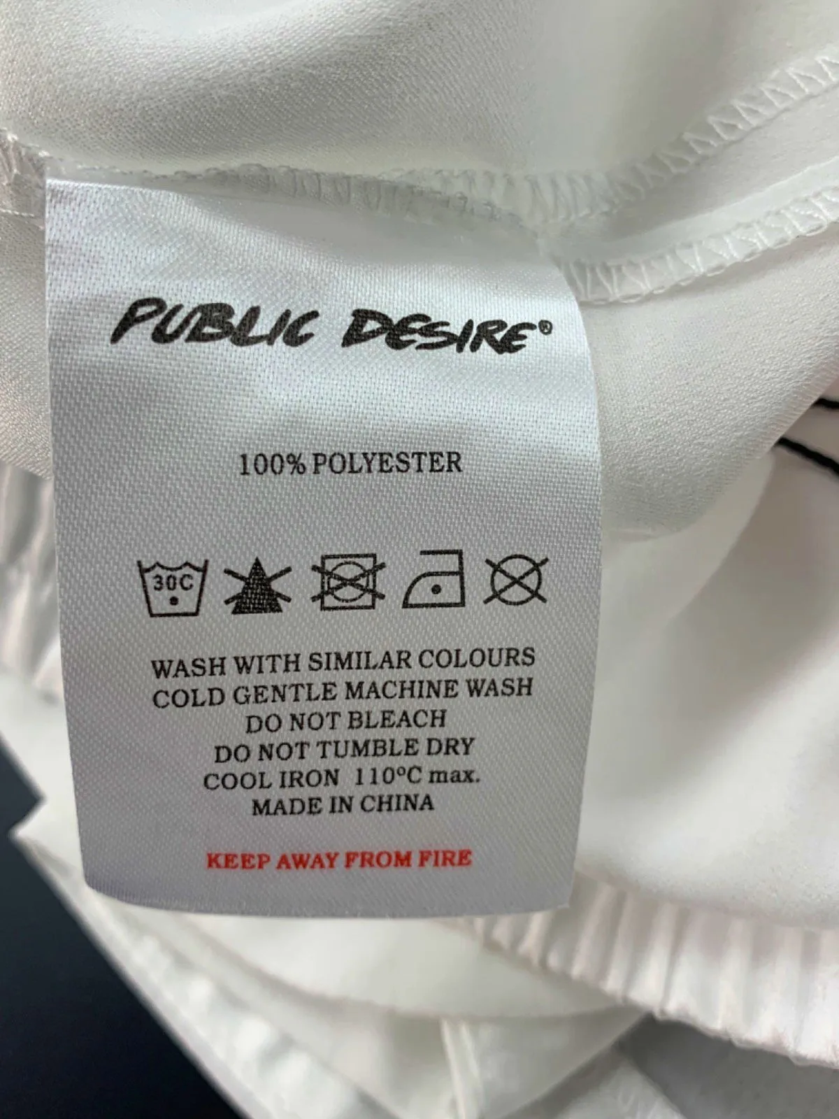Public Desire White Satin Lounge Shorts UK 8