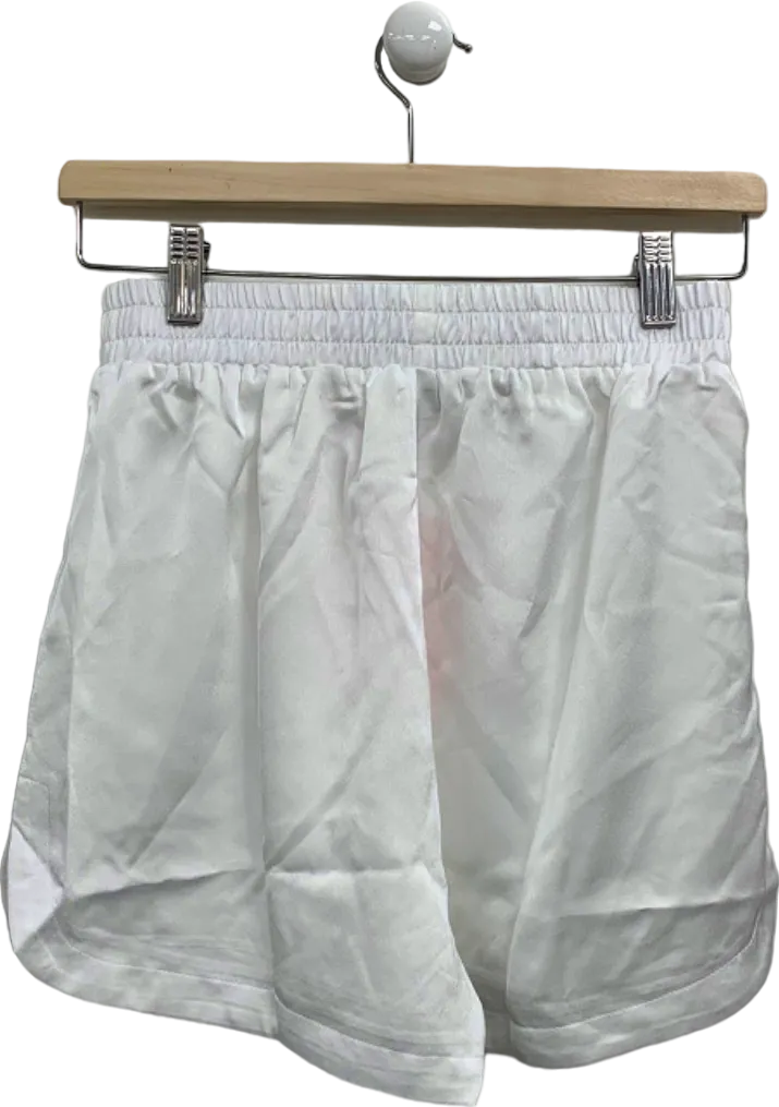 Public Desire White Satin Lounge Shorts UK 8