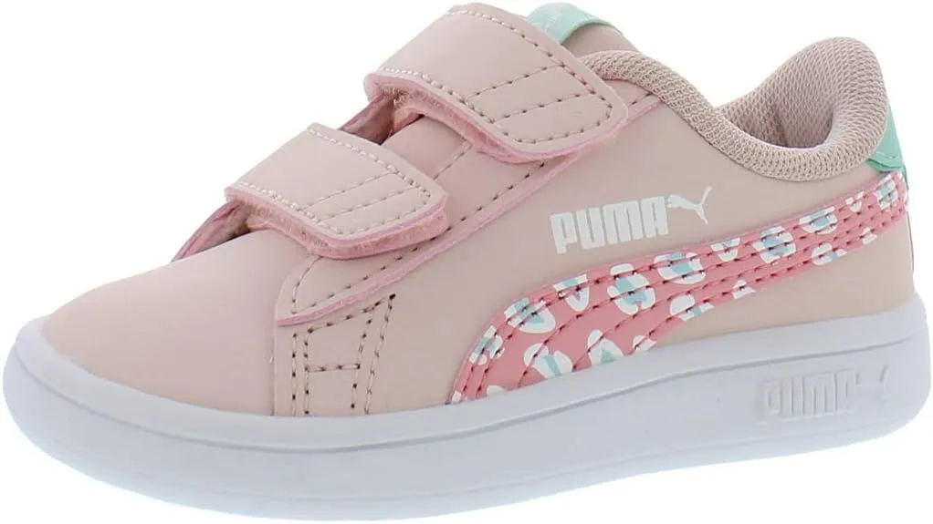 PUMA Smash V2 Roar INF Girls' Infant-Toddler Sneaker 8 M US Toddler Light Pink-Peony