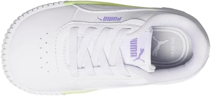 PUMA Toddler Girls Carina 2.0 Stripes Ac Slip On Sneakers Shoes Casual - White
