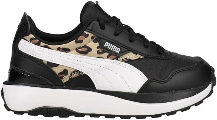 PUMA Toddler Girls Cruise Rider Summer Roar Leopard Lace Up Sneakers Shoes Casual - Black - Size 2 D