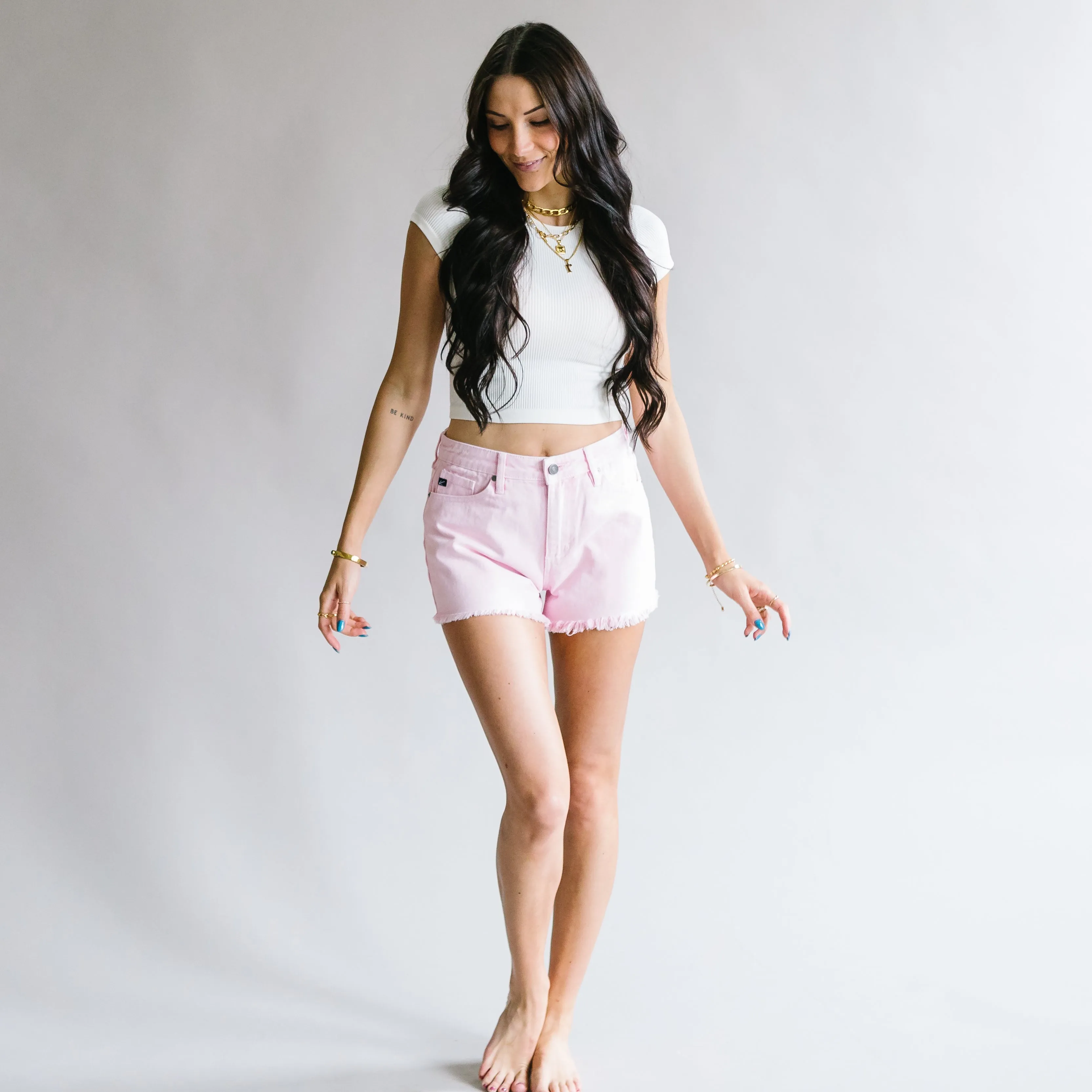 Ready For It Frayed Hem Shorts