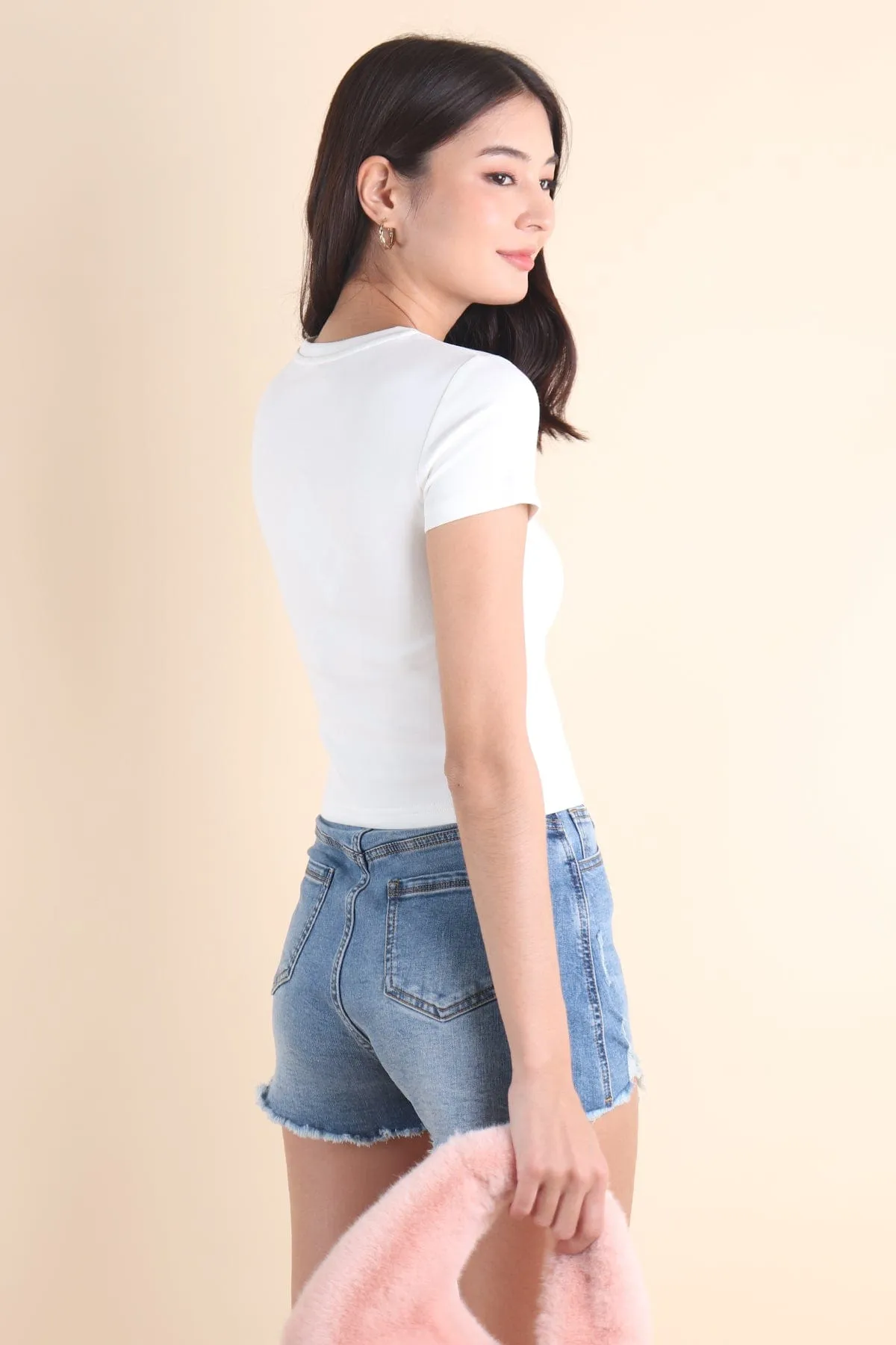 RESTOCKED** BON BON RIBBON TEE IN PINK