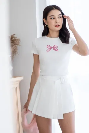 RESTOCKED** BON BON RIBBON TEE IN PINK
