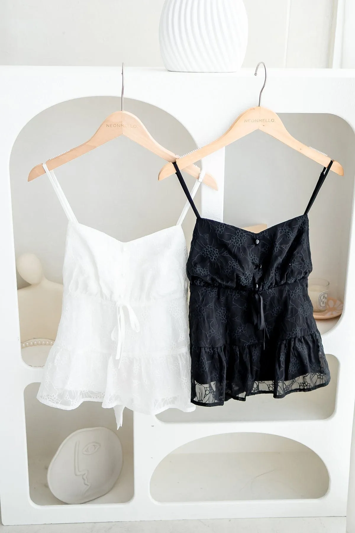 RESTOCKED** ROSETTE TIE-BACK TOP IN WHITE