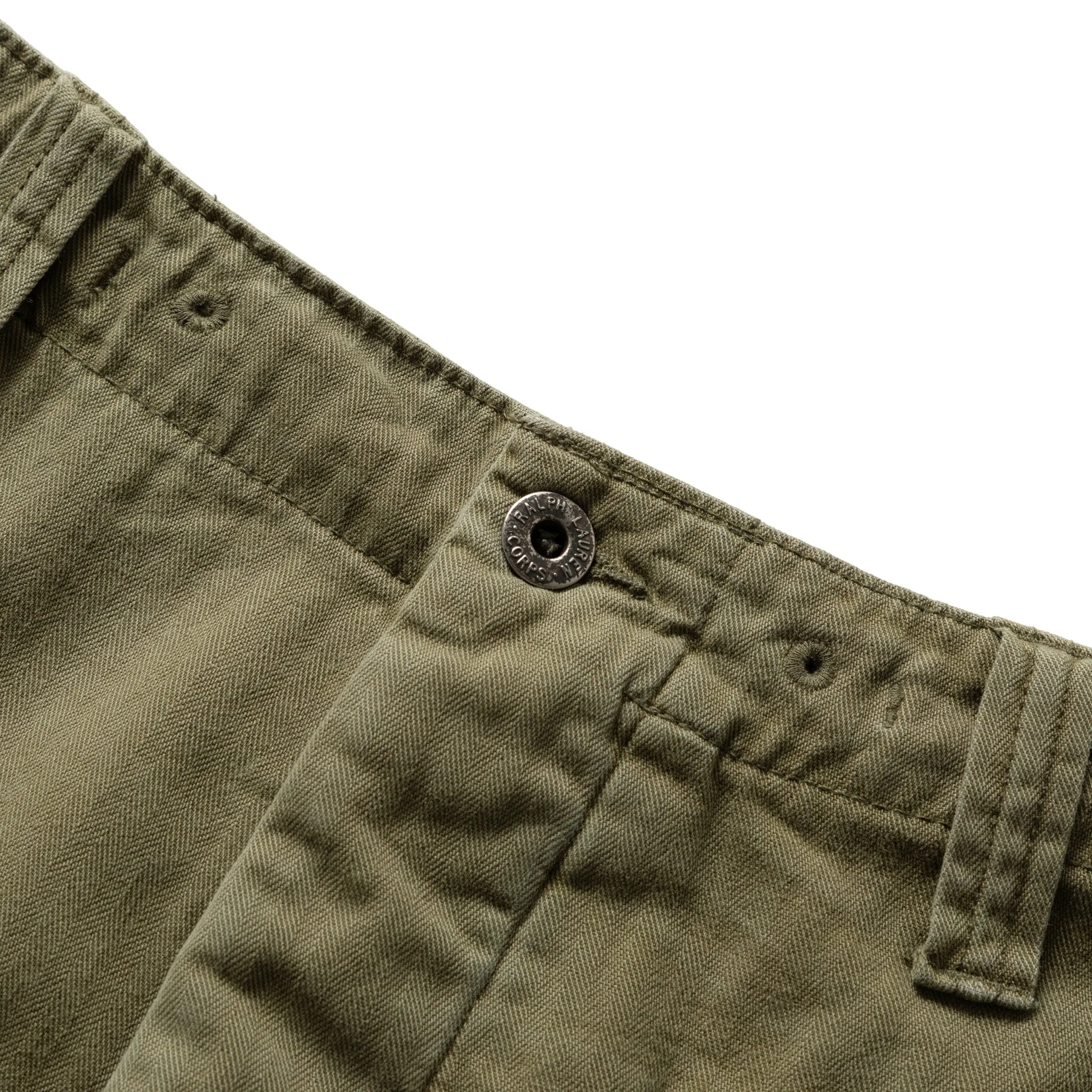 RL44 HERRINGBONE TWILL CARGO SHORT