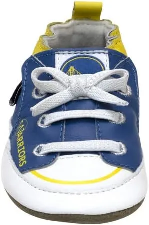 Robeez Baby Boys and Girls NBA Basketball Team Soft Soles Slip-Resistant Crib Shoes Slippers for Infant and Toddler, 0-24 Months