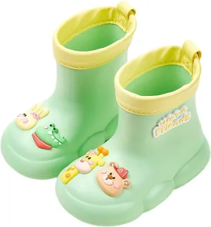 Roller Rain Boots For Toddler Baby Girls artoon Bear aterproof Booties Mid Length Non Slip Spring Fashion Shoes Cute