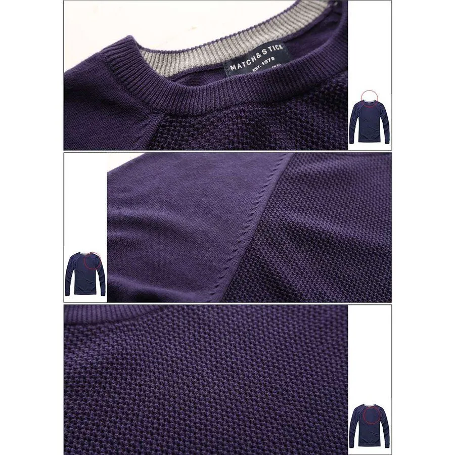 Round Neck Men's Spring Fall Sweater