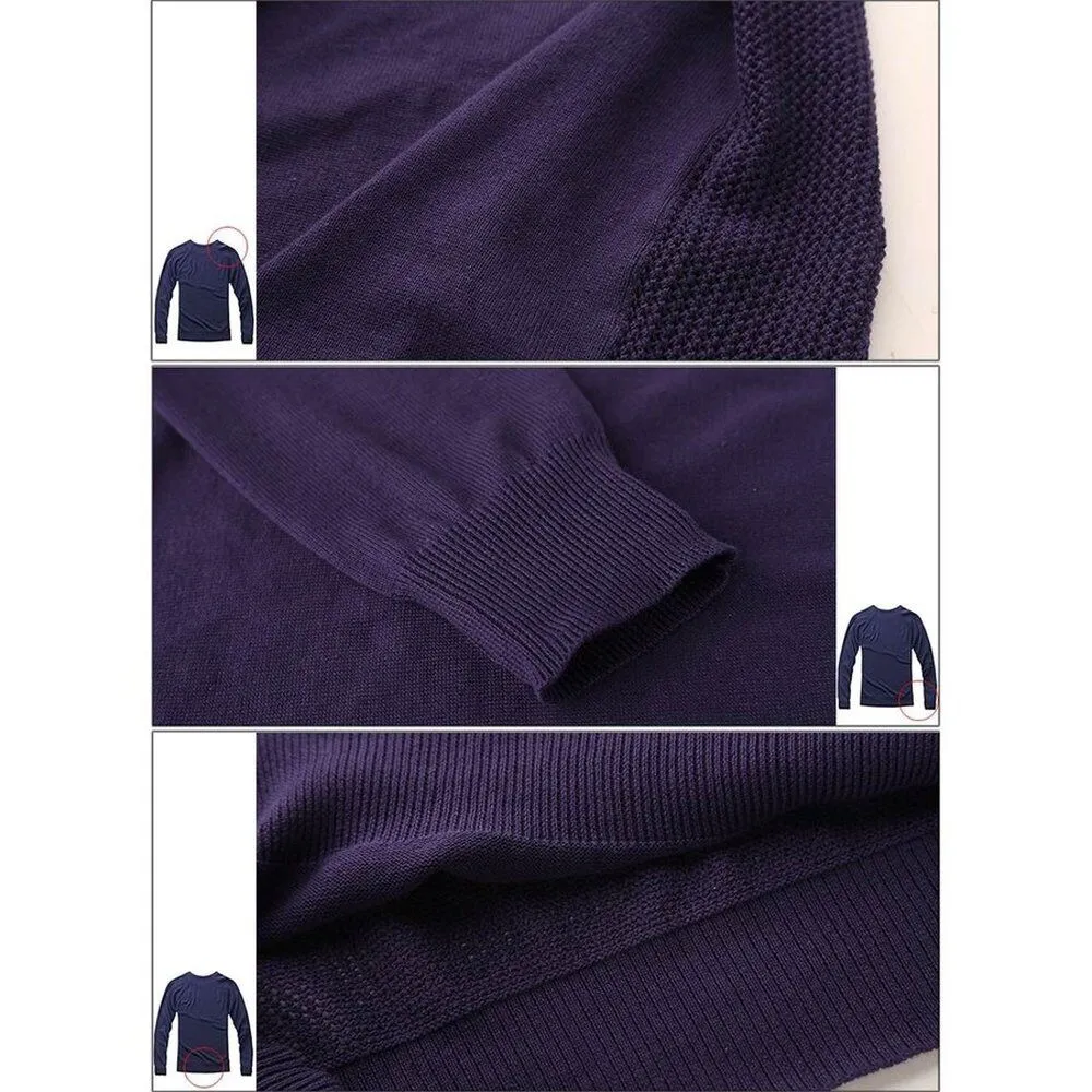 Round Neck Men's Spring Fall Sweater