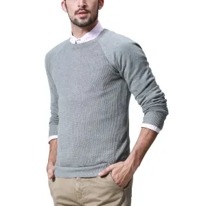 Round Neck Men's Spring Fall Sweater