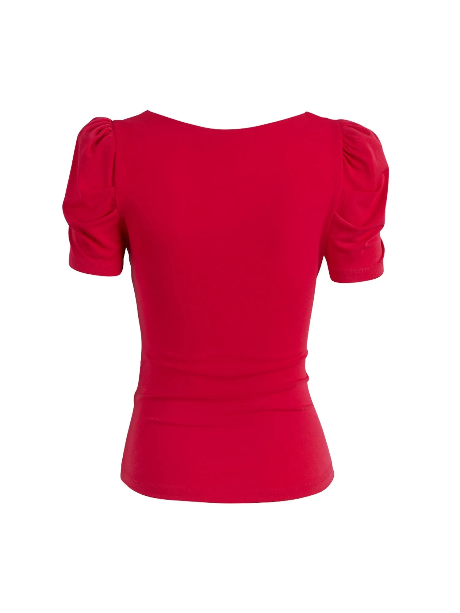 Ruched Puff-Sleeve Top - 7th Avenue