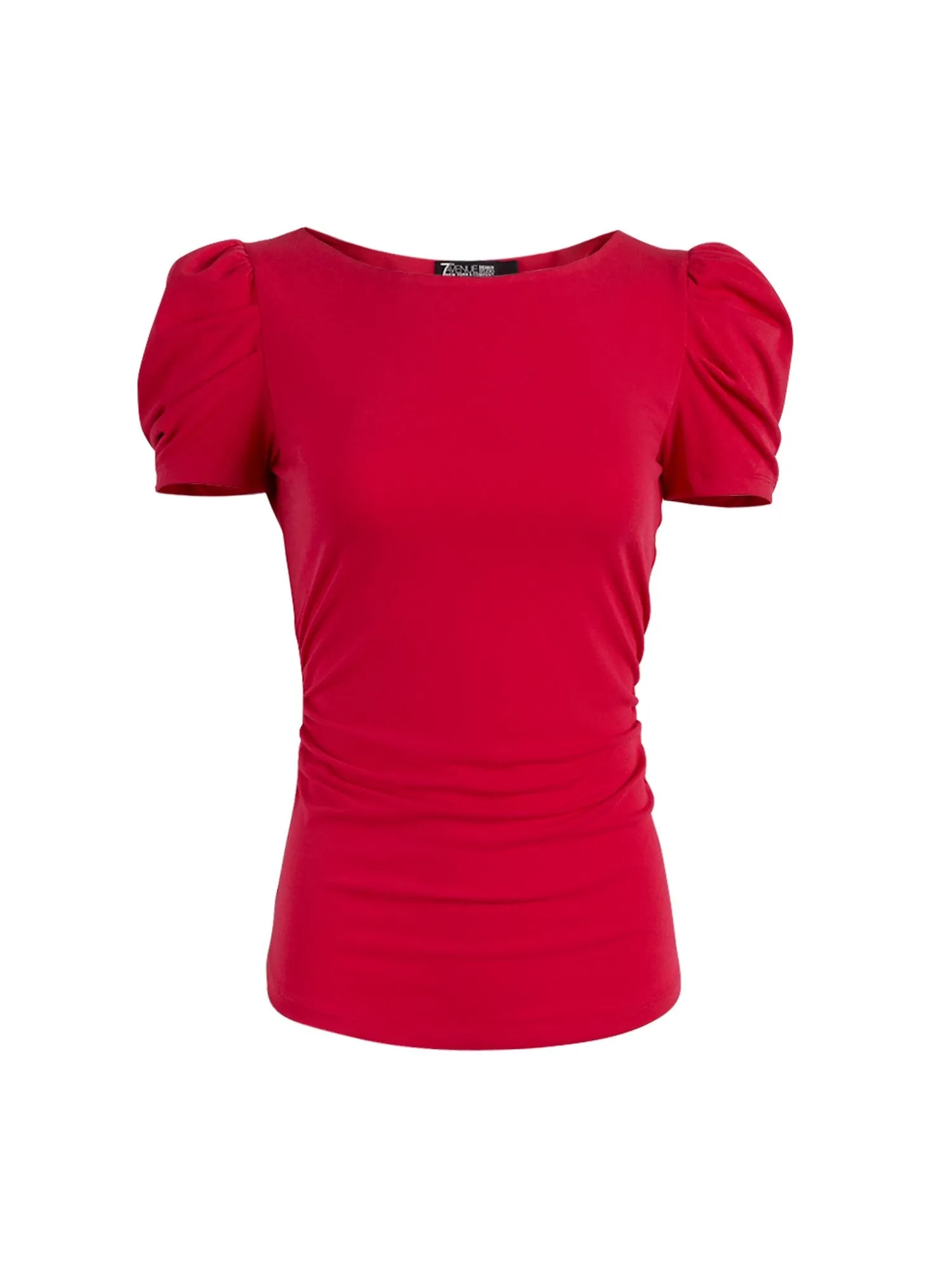 Ruched Puff-Sleeve Top - 7th Avenue